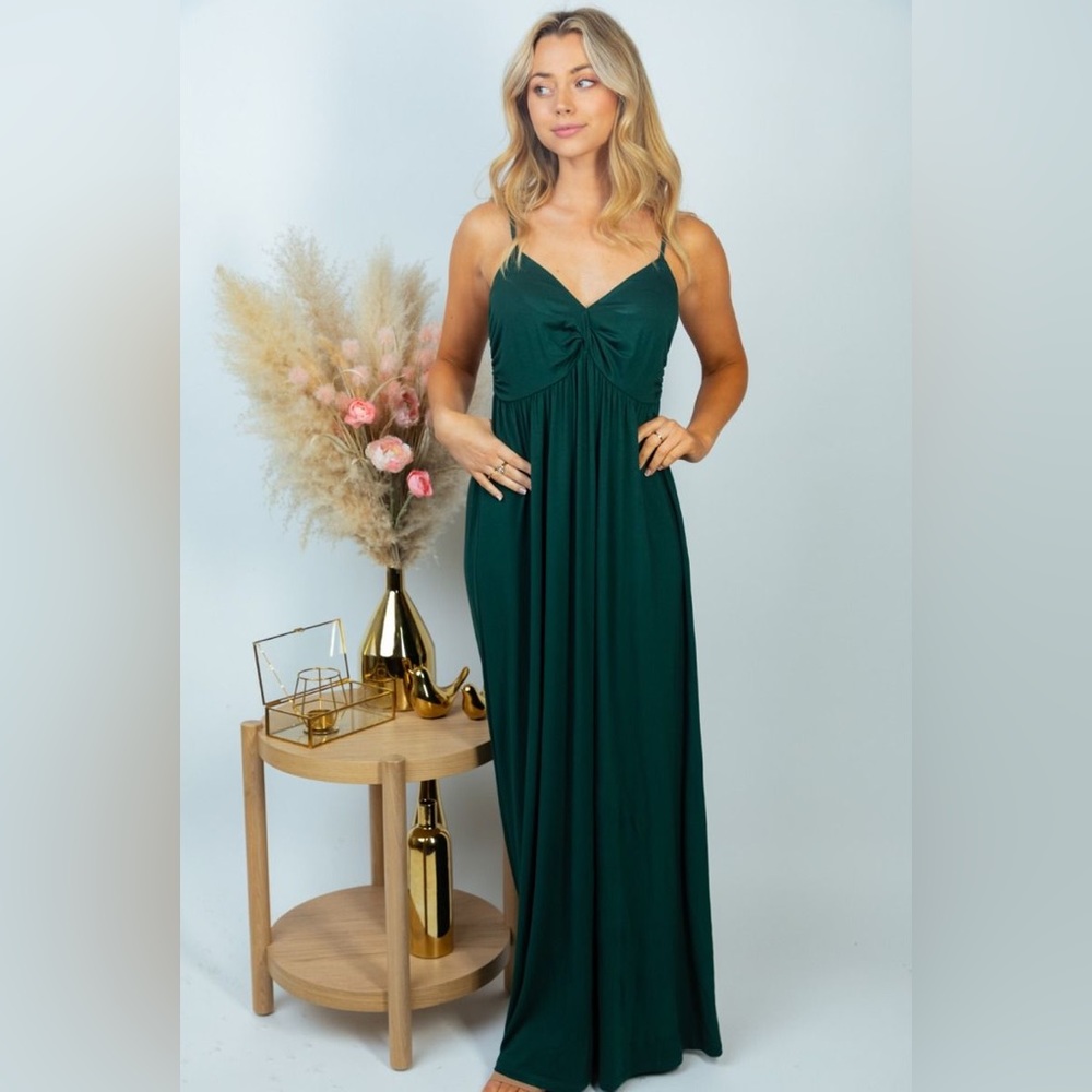 NWT White Birch Green Maxi Dress - Picture 3 of 10